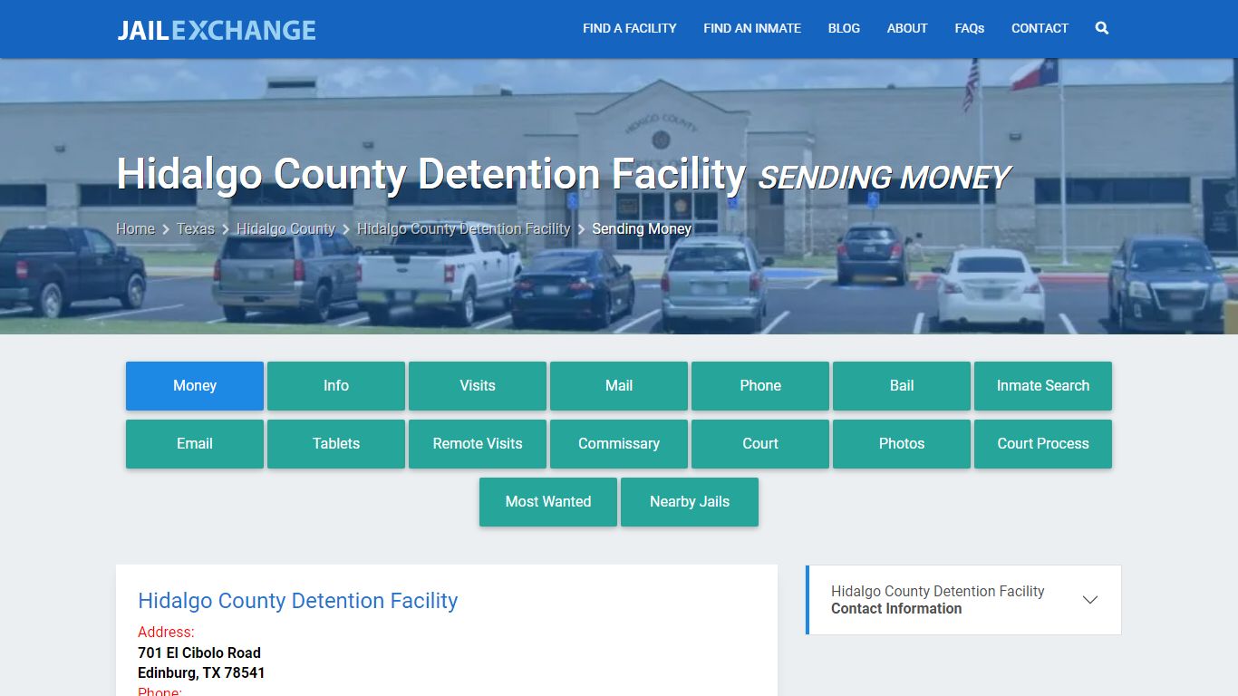 Hidalgo County Detention Facility Sending Money - Jail Exchange